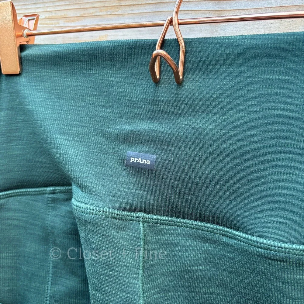 Prana Becksa 7/8 Leggings Deep Pine Heather Green Size Medium - Picture 7 of 12